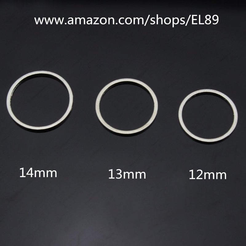 ELBLUVF Silver Plated Zinic Alloy Handmade Forever Circle Karma Ring Necklace Eternity Infinity Jewelry (16 Inches, Circle 13mm) - Image 3